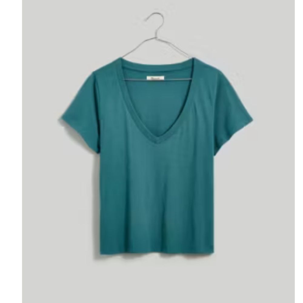 Madewell Softfade Cotton V-Neck Crop Tee